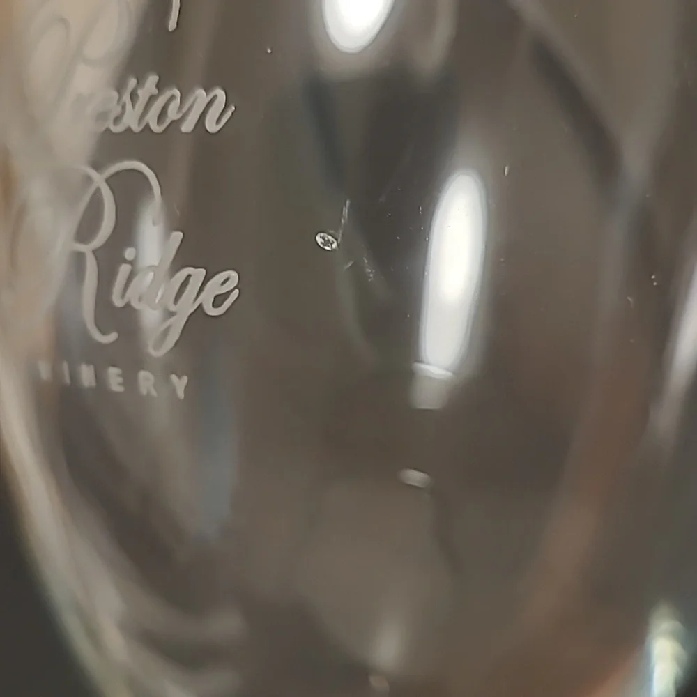 Pair of Preston Ridge Winery Wine Glasses